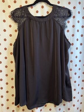 Torrid Harper Crepe de Chine Lace Sleeve Blouse, Size 2 (2X 18-20), Gently Used